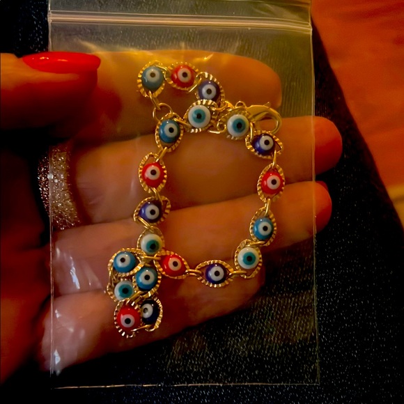 Colorful Evil Eye Anklet - Picture 1 of 1